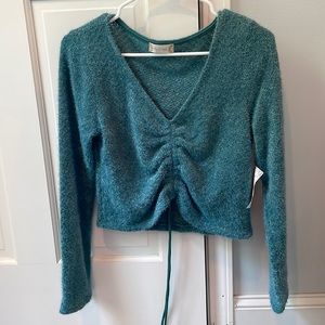 Altar'd State Turquoise V-Neck Sweater